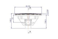 BWT Bodemput | Zwart -Bestway Winkel aquareva bodemput doorsnede afmetingen 1 aangepast
