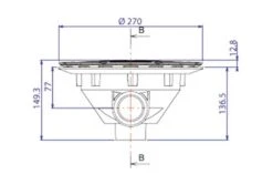 BWT Bodemput | Wit 9 BWT Bodemput | Wit -Bestway Winkel aquareva bodemput doorsnede afmetingen 1