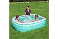 Bestway Opblaasbaar Zwembad | 201 X 150 X 51 Cm -Bestway Winkel bestway familiebad rechthoek mensen