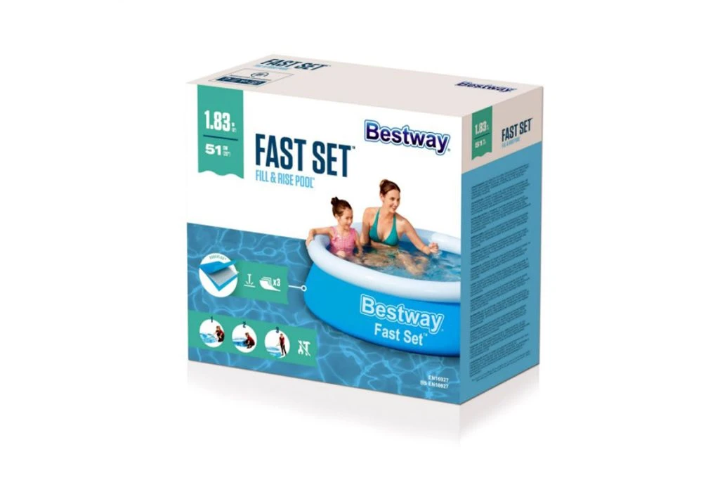 Bestway Fast Set Zwembad | Ø 183 X 51 Cm 7 Bestway Fast Set Zwembad | Ø 183 X 51 Cm - Afbeelding 5