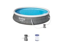 Bestway Fast Set Rotan Zwembad | Ø 396 X 84 Cm 9 Bestway Fast Set Rotan Zwembad | Ø 396 X 84 Cm -Bestway Winkel bestway fast set rotan accesoires 1 1