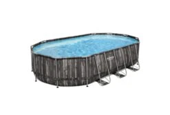 Bestway Power Steel Wood Zwembad | 610 X 366 X 122 Cm