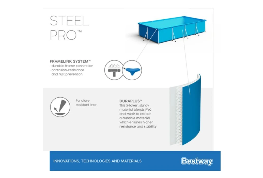 Bestway Steel Pro Zwembad | 400 X 211 X 81 Cm 8 Bestway Steel Pro Zwembad | 400 X 211 X 81 Cm - Afbeelding 6