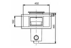 BWT Skimmer Breedbek | Lichtblauw -Bestway Winkel skimmer breedbek afmetingen aanzicht 1 verb