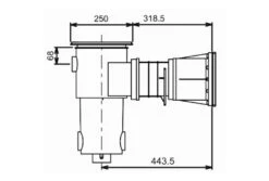BWT Skimmer Breedbek | Grijs -Bestway Winkel skimmer breedbek afmetingen zijaanzicht 7 6